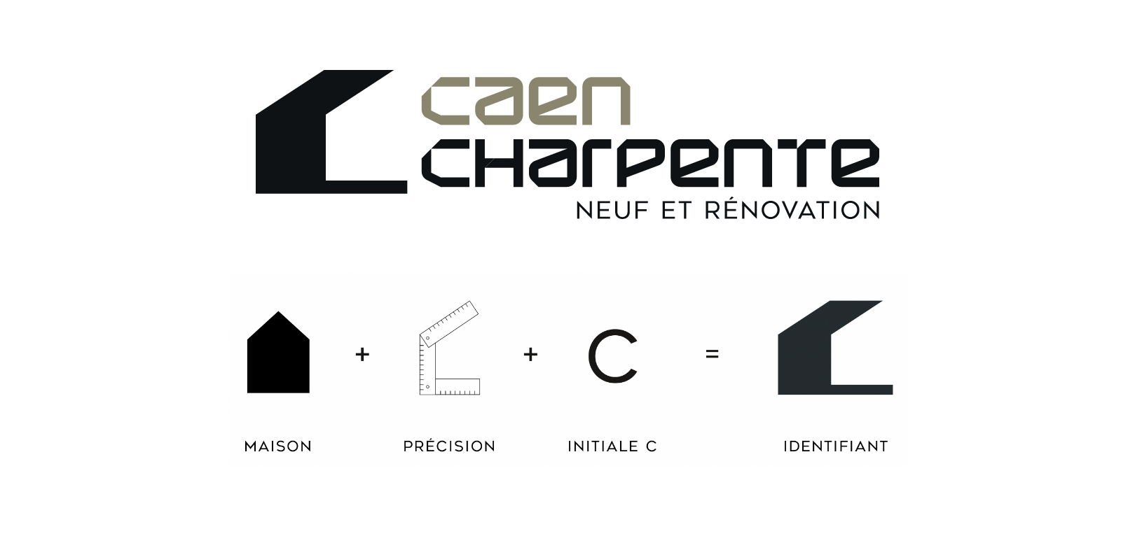 Caen Charpente identité logo explications