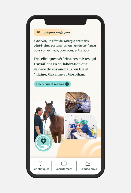 Synervet site web mobile