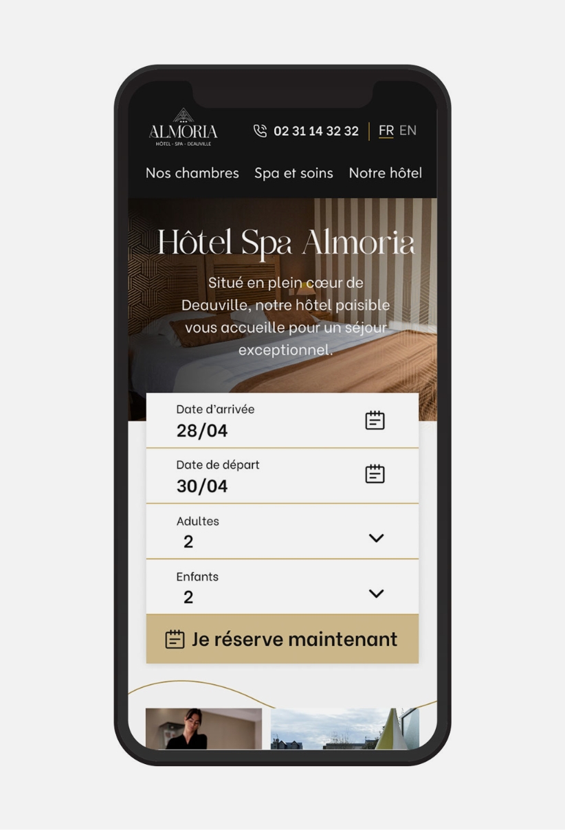 Almoria hôtel Spa Deauville mobile