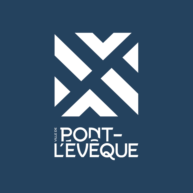 Pont l’Évêque logo fond bleu