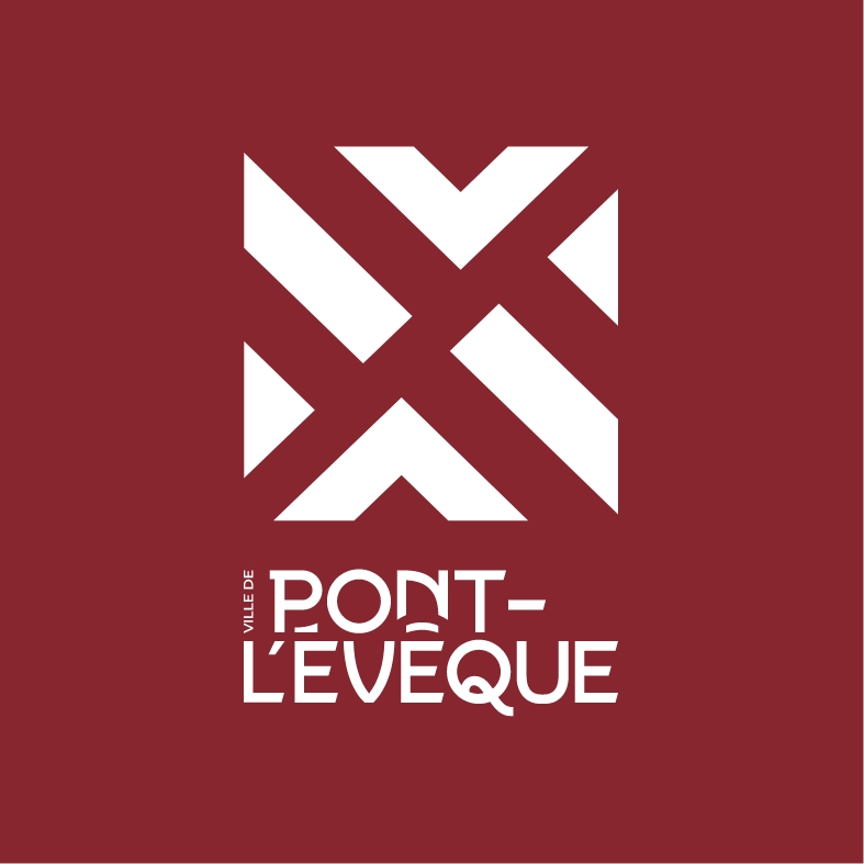 Pont l’Évêque logo fond rouge