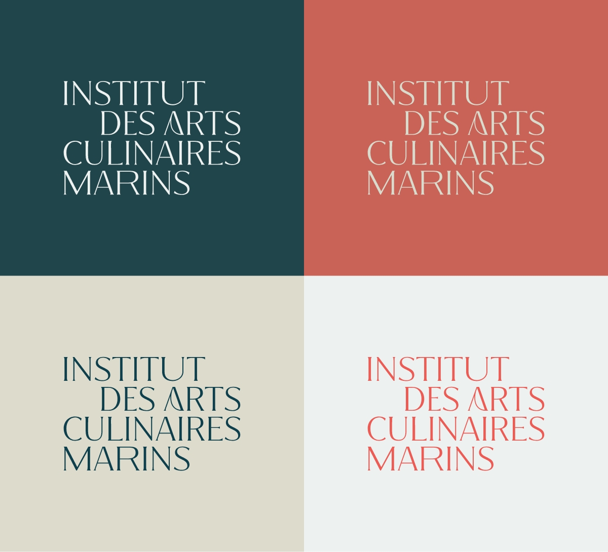 Instituts des arts culinaires Marins variantes de logos