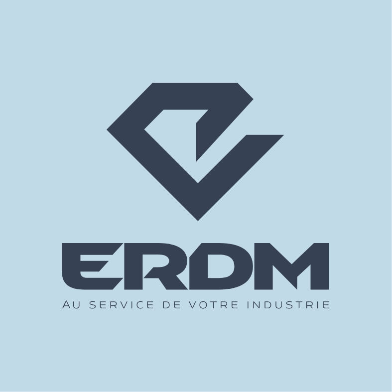 ERDM Industrie logo fond bleu clair